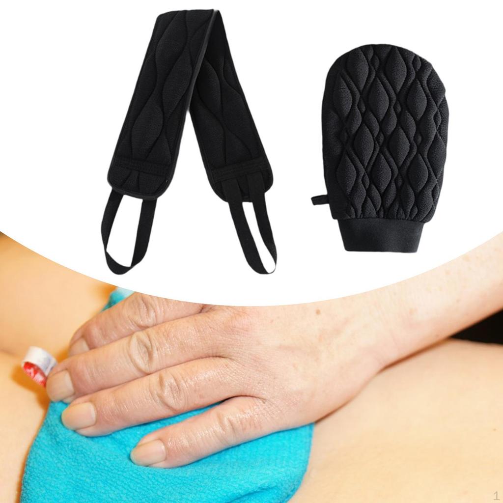 2 Pieces Back Scrubber Washer Body Scrub Towels Shower Scrubbing Gloves Exfoliating