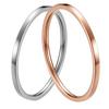 Women Smooth Thin Titanium Steel Band Finger Ring Wedding Jewelry Gift