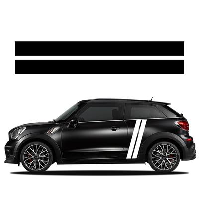 Для MINI Cooper S One JCW F56 F55 F60 R56 R60 R61 R56 F54 Аксессуары Боковые гоночные полосы для автомобиля Виниловые наклейки Декали Декор