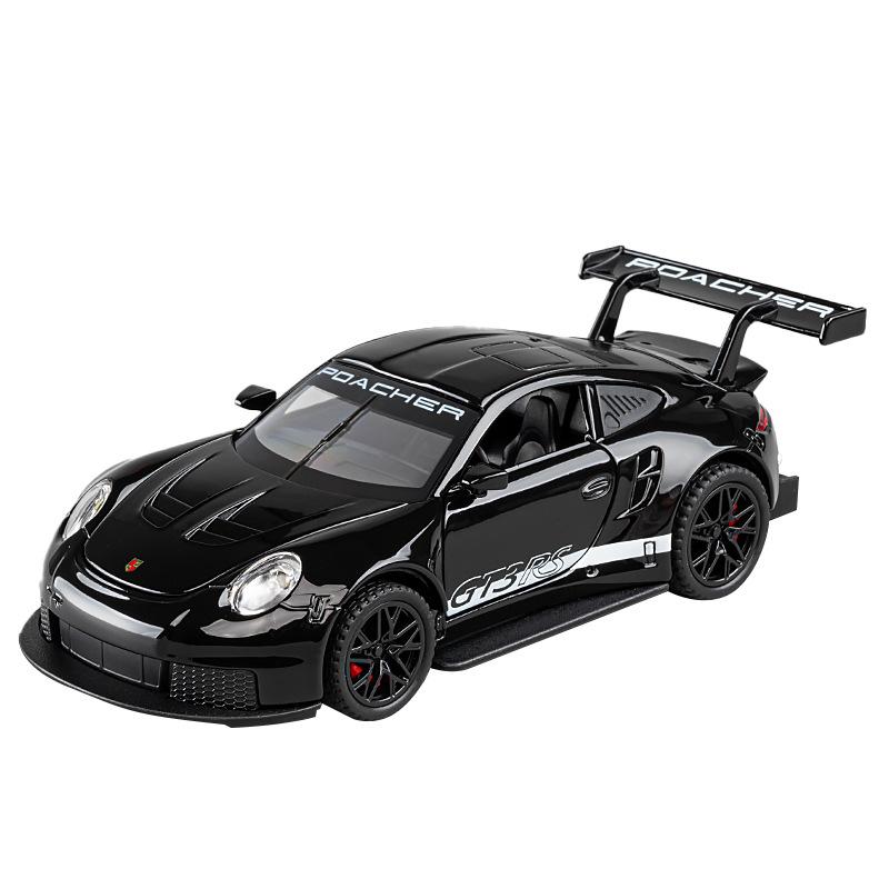 1/32 Porsche GT3 RS Суперкар Сплав Литой Металлический Модель Звук и Свет Игрушка Детская Игрушка на День Рождения Подарок Коллекционировать Хобби Модель Детская Игрушка