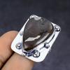 Natural Mud Crack Fossil Gemstone 925 Sterling Silver Jewelry Ring Size 8 f7Q78