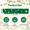 St. Patrick's Day Shamrock Table Runner 72 x 13 Inch, Green and White Clover Pattern Table Cover for Irish Holiday Celebration, Perfect for Home,