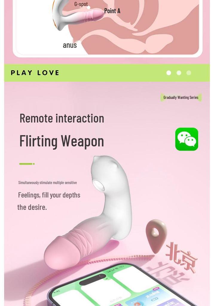 Вибратор Play Love Little Monster - Мощное всасывание и Сильная вибрация, Игрушка для женской мастурбации, Вставляемое яйцо для взрослых