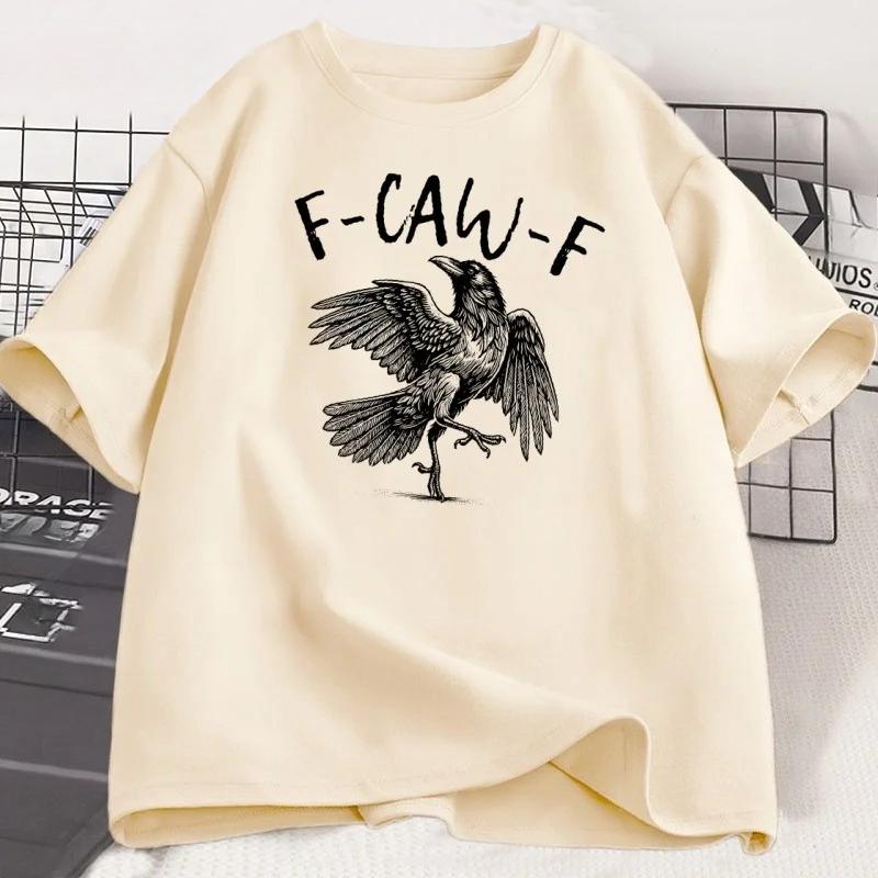 Funny Crow TShirt Black Raven Lover T Shirt Gothic Short Sleeve Tee Fashion Graphic T Shirts Tops Women Clothing Streetwear Y2K