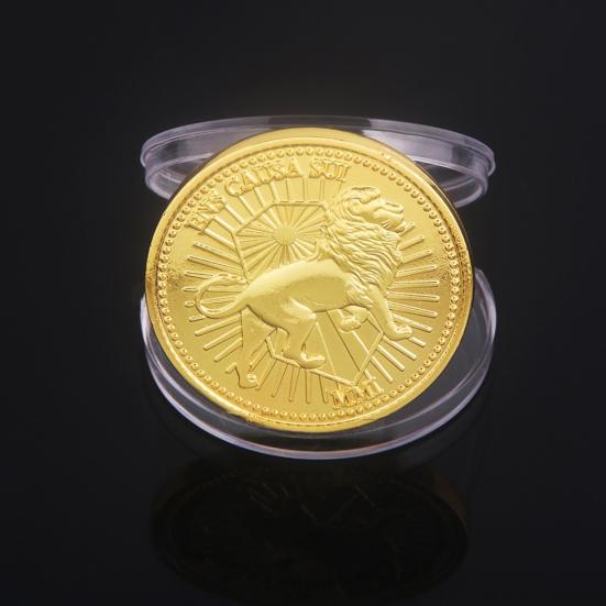 Позолоченная монета, реквизит для фильмов, диаметр 1,6 дюйма, двухсторонняя металлическая монета, коллекционная сувенирная монета с защитной коробкой, подарок для поклонников фильмов