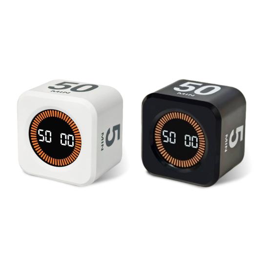 Цифровой кубический таймер Помодоро Визуальный таймер для учебы, фитнеса, обратного отсчета, продуктивности с технологией автопереворота, бесшумной работой, вибрацией