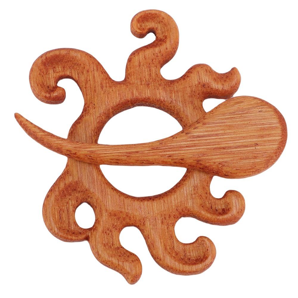 2pcs Creative Design Wooden Brooch Pin Multifunctional Animal Brooch Pin For Sweaters