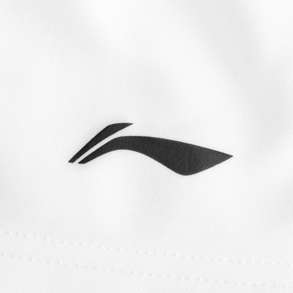 Шорты для бадминтона Li Ning, однотонные, со средней талией, прямые, спортивные, мужские, белые AAPR379-7