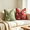 Floral Chenille Pillow Covers Embroidered Pattern Cushion Cover Decorative Cushion Case  Home Decor