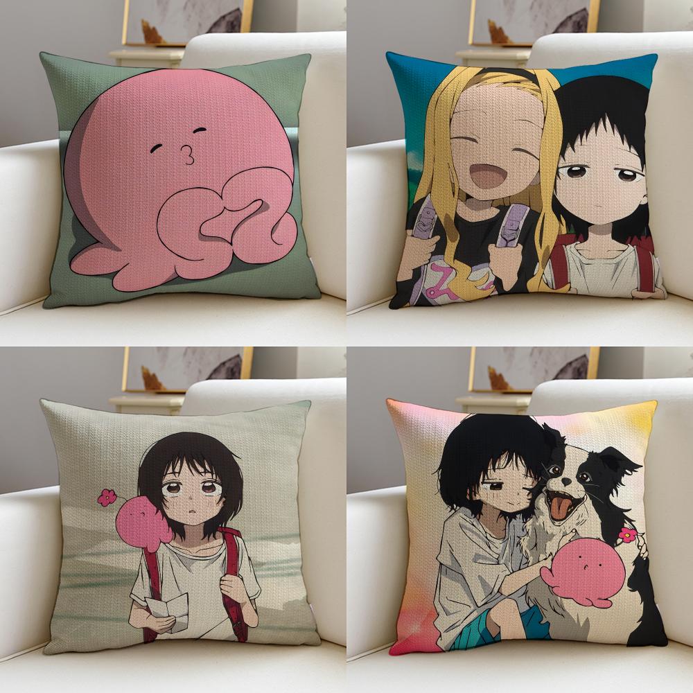 Dark TTakopis Original SinS Cushion Cover Breathable and skinfriendly linen pillowcase square removable and washable cushion