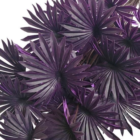 Фиолетовая искусственная пальма, реалистичная искусственная пальма, тропические листья, искусственные пальмовые ветви для Хэллоуина, Рождества, внутреннего и наружного декора