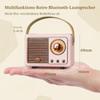 Retro Radio Bluetooth Speaker Rechargeable, Bluetooth 5.0/Superior Good Sound, Supports USB/TF/AUX/Hands-Free Calls