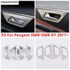 Декоративная накладка на рамку ручки внутренней двери автомобиля для Peugeot 3008 5008 GT 2017 - 2025 Аксессуары из ABS / Нержавеющей стали