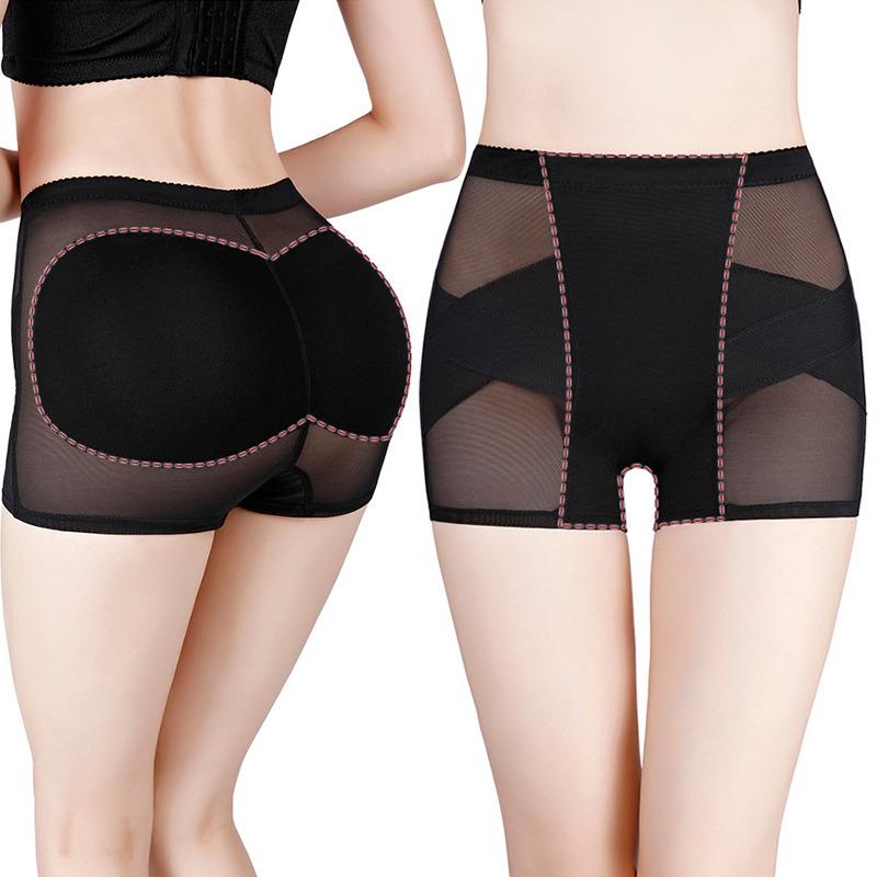Трусики-шейпер с завышенной талией и большой накладной попой, женские утягивающие шорты для подтяжки ягодиц с подкладками пуш-ап, корректирующее белье для бедер