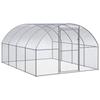VidaXL Outdoor Chicken Coop 3x4x2 M Galvanized Steel Chicken Cage Aviary 3095464