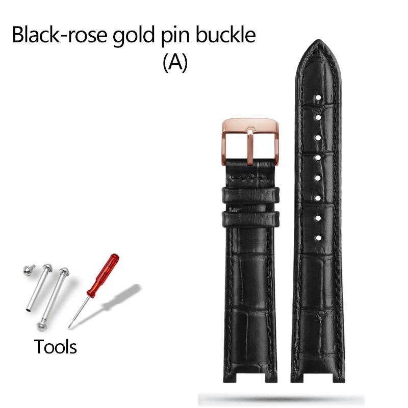For Bao-ruo Watch Band 88105L/88103L/GG015 Genuine Leather Watchband Notched Bracelet Red Brown Black Fashion Strap Women 18mm