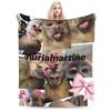 Funny Monkey Cartoon Gift Blanket For Men Women Super Soft Warm  Throw Blankets for Sofa 50x60 Inches Multi-size