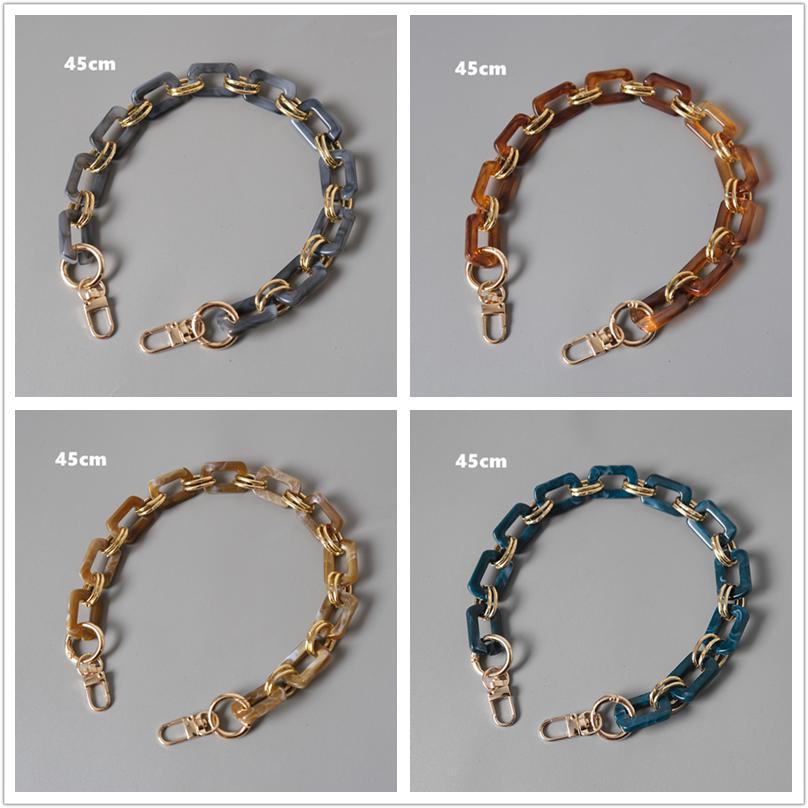 New Fashion Woman Handbag Accessory Metal Parts White Pearl Acrylic Resin Chain Luxury Strap Women Shoulder Cute Clutch Chains