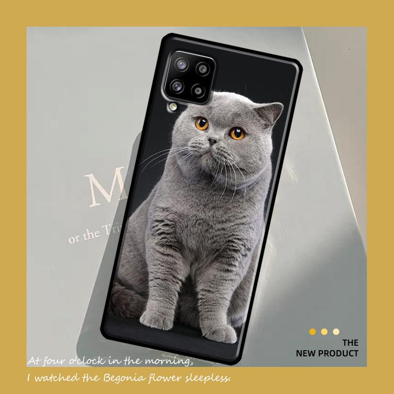 Чехол с изображением британской короткошерстной кошки для Samsung Galaxy A54 A34 A13 A23 A33 A53 A73 A12 A22 A32 A52 A51 A71 A14