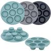 Seven-hole Cake Mold Foldable Air Fryer Baking Mold Round DIY Porous Cake Mold Food-grade Silicone