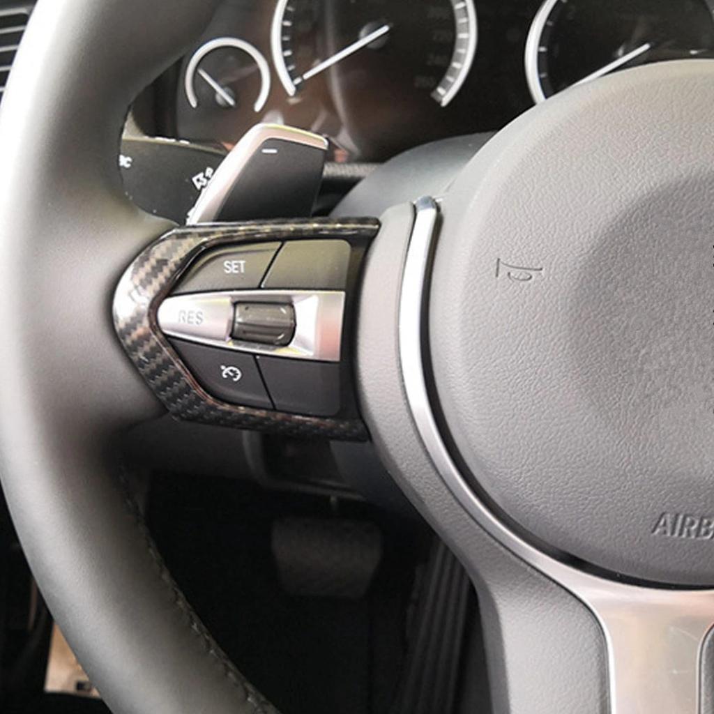 Real Black Dry Carbon Fiber Steering Cover Trim Fit for BMW F80 F82 M3