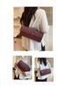 Women's Crossbody Woven Baguette Clutch - Fashionable Accordion Evening Shoulder Bag