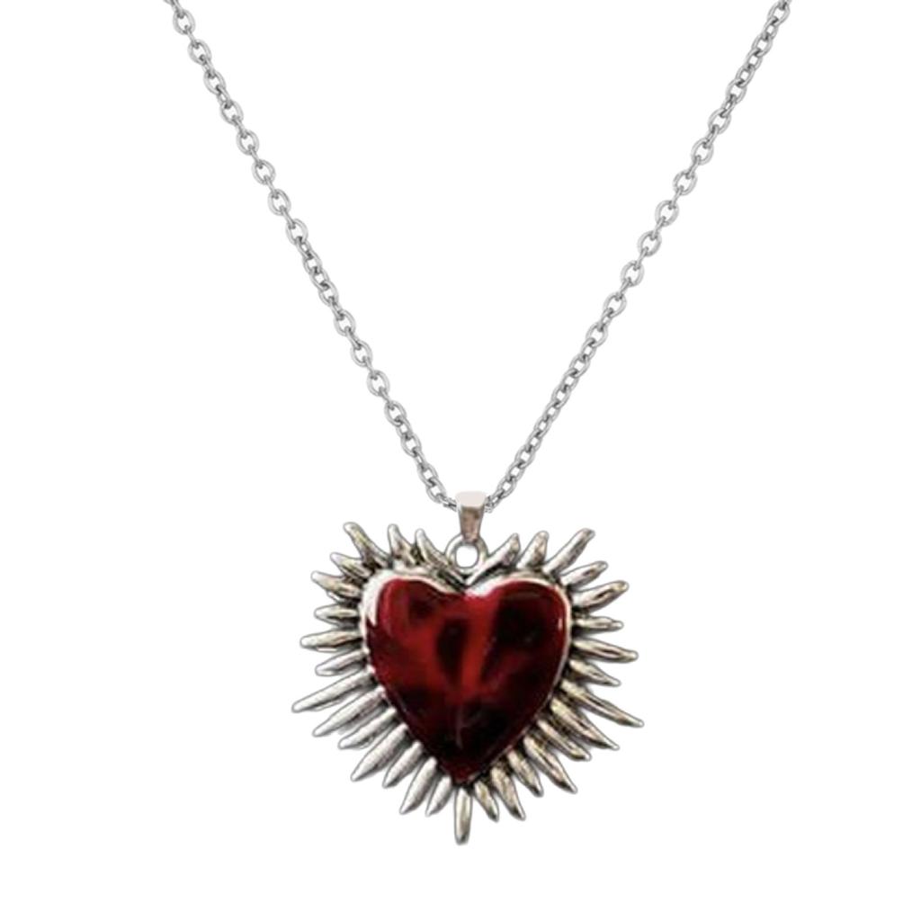 Stylish Heart Pendant Necklace for Women with Scented Oil Unique Aesthetic Choker Fashionable Heart Pendant Neckchain