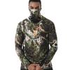 Men’s Fishing Sun Hoodie Camouflage Quick Dry Mesh Breathable Outdoor Face Cover Long Sleeve Shirt