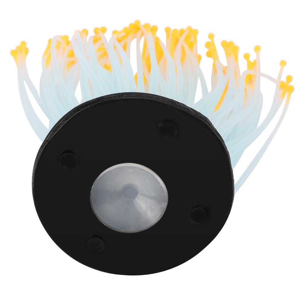 Vivid Artificial Coral Plant Ornament for Aquarium Underwater Fish Tank Night Light Orange