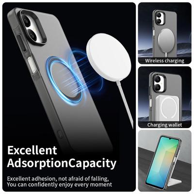 Чехол для Samsung Galaxy A06 5G Magsafe Беспроводная зарядка Чехол Samsung Galaxy A06 A16 A26 A36 A56 5G Матовый ТПУ Чехол для телефона Бампер