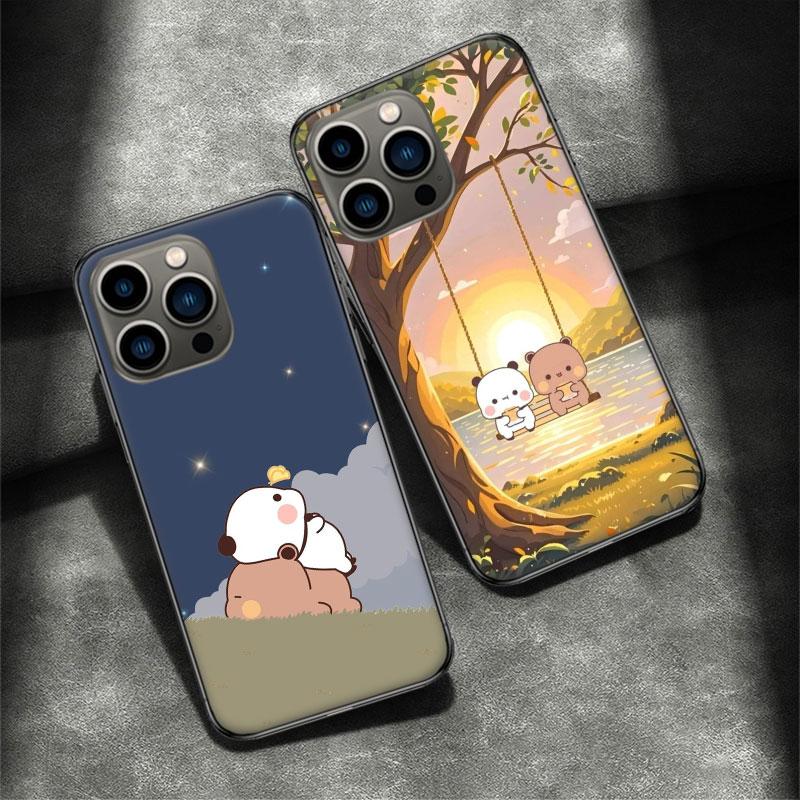 Милый Чехол Для Телефона BuBu DuDu Для Iphone 16 15 Plus 13 12 Mini 17Air 16E 11 14 Pro 17 Pro Max Защитный Кейс Оболочка Мягкий Прозрачный Чехол Милый