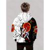 Boy's Taekwondo Hoodie - Dynamic Warrior Print Long Sleeve Training Top, Suitable for School