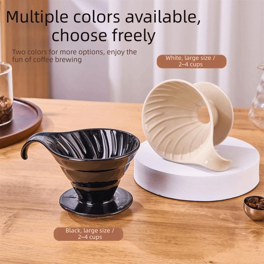 V Shape Design Pour Over Coffee Maker Conical Shape Hand Brewed Coffee Funnel Single Cup Brewing