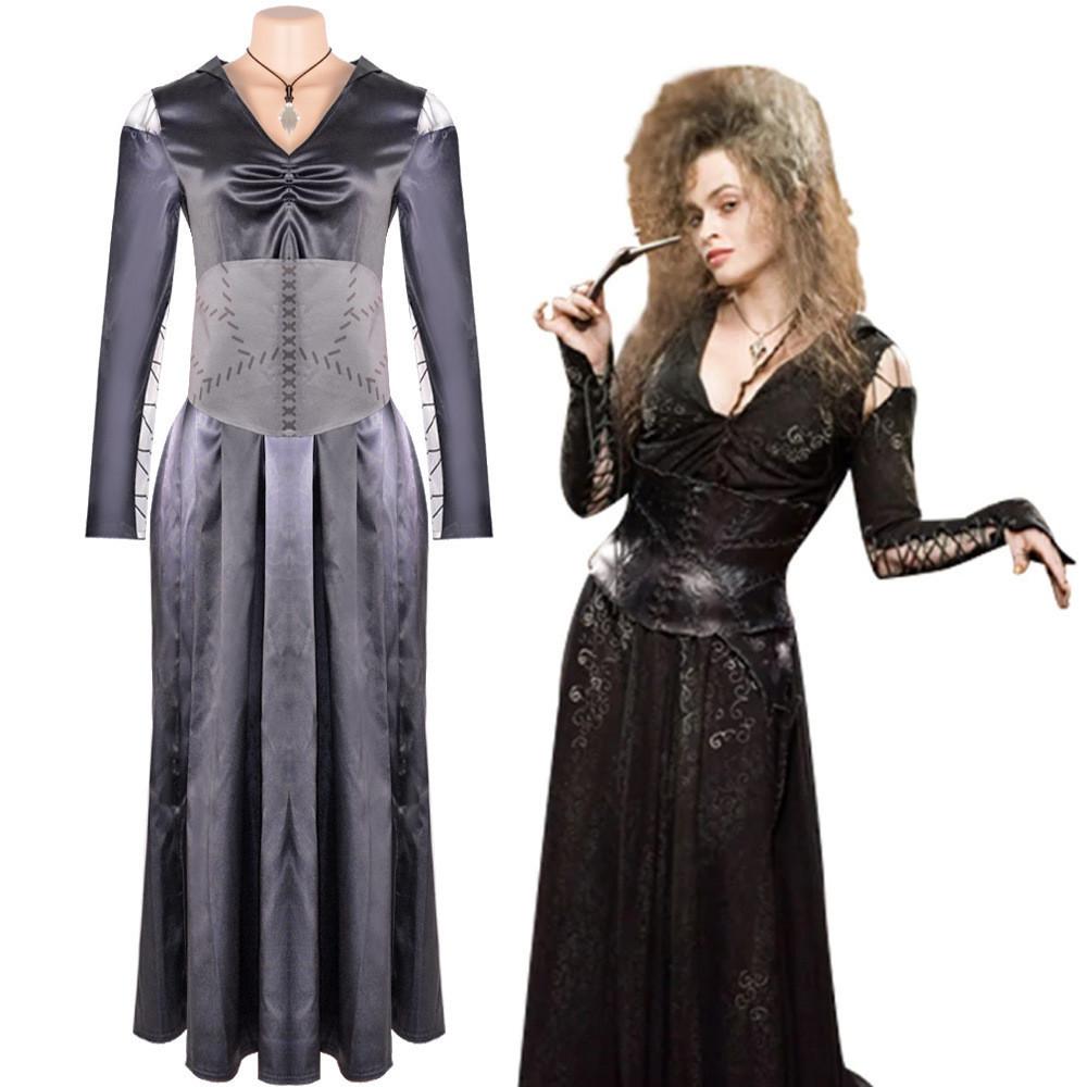Unique Vintage Black Bellatrix Lestrange Cosplay Outfit For Magical Occasions