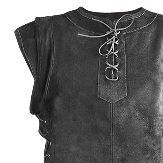 Мужской средневековый панк-жилет викингов, костюм Арчера для косплея, для взрослых, нагрудный доспех, наряд для ролевой игры, куртка-куртка, мужской охотничий жилет на Хэллоуин, пиратский жилет