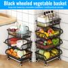5-уровневые кухонные тележки на колесах из металла большой емкости для хранения фруктов и овощей, кладовая, хозяйственное помещение