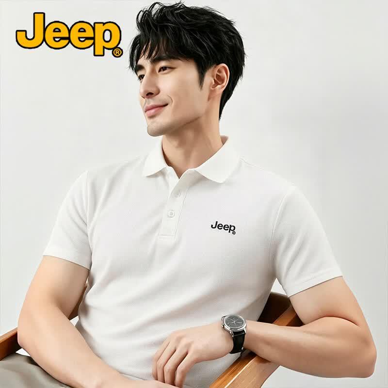 Jeep Мужская летняя дышащая рубашка-поло с эффектом прохлады