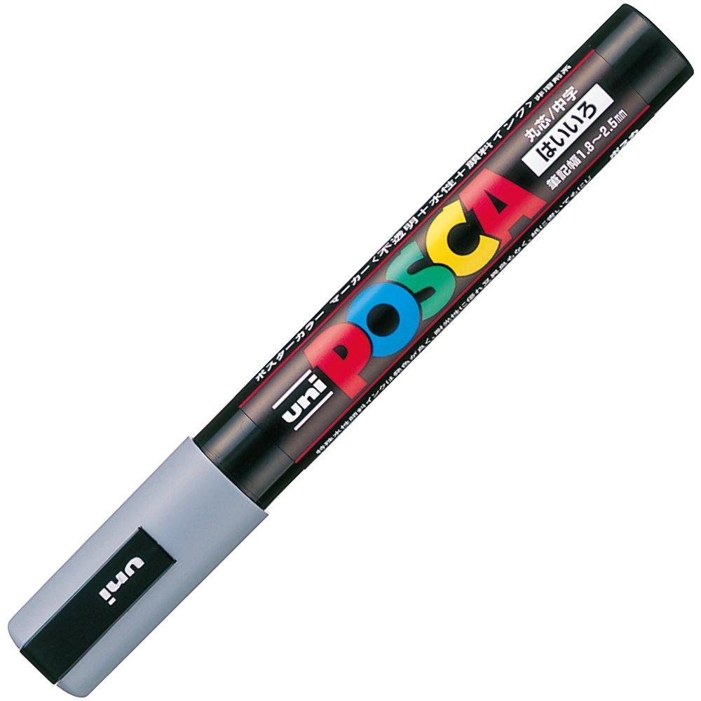 Mitsubishi Pencil Ручка Posca Medium Point Round Core серая 10 шт. на водной основе PC5M.37