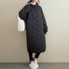 Winter Long Warm Women Parkas Casual Hooded Collar Cotton Single Breasted Siimple Black Pocket Female Coats