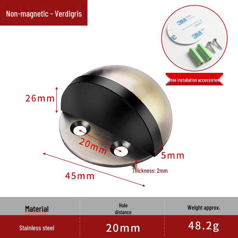 Резиновый дверной стопор без сверления, противоударный, для стеклянных дверей - Без отверстий, противовзломный, дизайн в виде черепахи