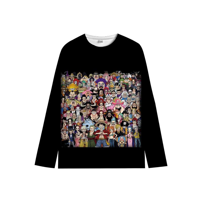 One Piece Luffy свитер Chopper Boys Girls Милая толстовка Zoro Sanji Kids Family Новогодние толстовки с круглым вырезом