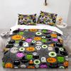 New 3D Print Halloween Boo Cartoon Bedding Set,Duvet Cover Bed Set Quilt Cover Pillowcase,King Queen Twin Size Boys Girls Adults