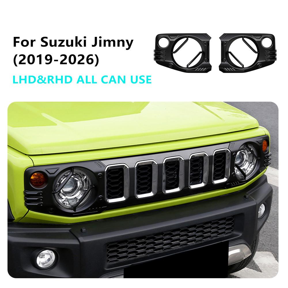 Накладка на фару для Suzuki Jimny 2019 2020 2021-2026 Рамка для век Декоративная накладка на кузов Автоаксессуары Под карбон