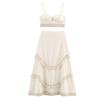 European and American French women's fashion holiday style fringed decorative suspender skirt two-piece set