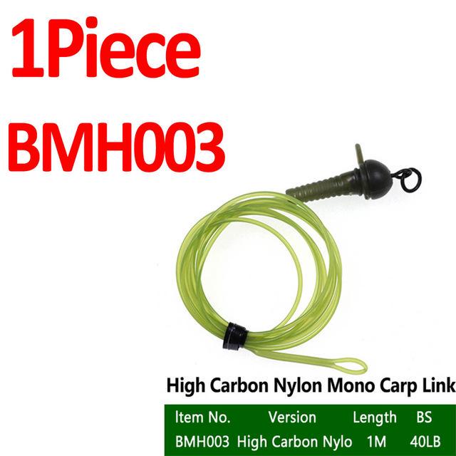 Bimoo 1PC 30LB 35LB 45LB Fluoro Carbon Fused Carp Link High Carbon Carp Main Line Braided Carp Leader Trace with Terminal Swivel