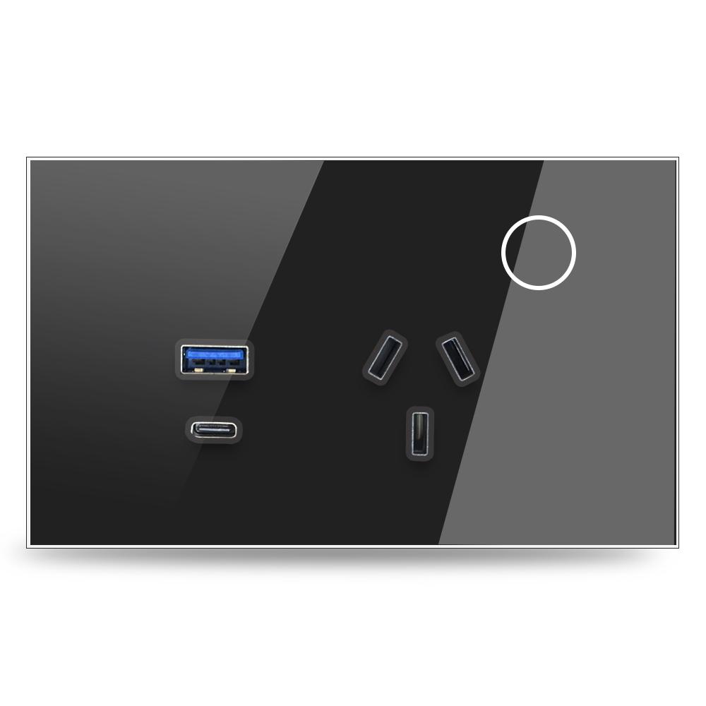 Melery Аргентинская настенная розетка WIFI Tuya Smart Australia Plug USB Type-C 30 Вт розетка Power Touch Sensor Remote от Alexa Google Home