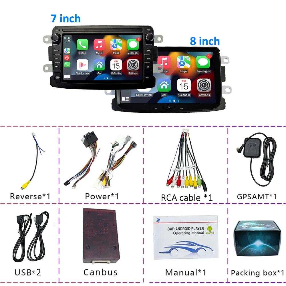 Автомобильное радио на базе Android для Renault Dacia Duster Logan 2 Sandero Lodgy Lada Xray Captur Dokker Мультимедийный видеоплеер навигация GPS Carplay