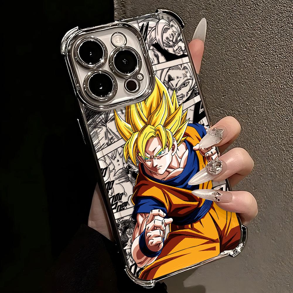 Anime Super Saiyans Cool Plating Phone Case For IPhone 17 17e 16e 16 15 14 13 12 11 Pro Max X XR XSMax 7 8 Mini Air Plus Airabag