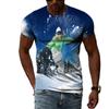 Летняя мода скейтборд спортивные соревнования лыжные мужские футболки повседневный принт хип-хоп Харадзюку личность круглый вырез короткий рукав топ