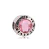 Fashion Pink Hope Charm Beads Suitable For Bracelets And Necklaces Romantic Heart Shape Women Jewelry